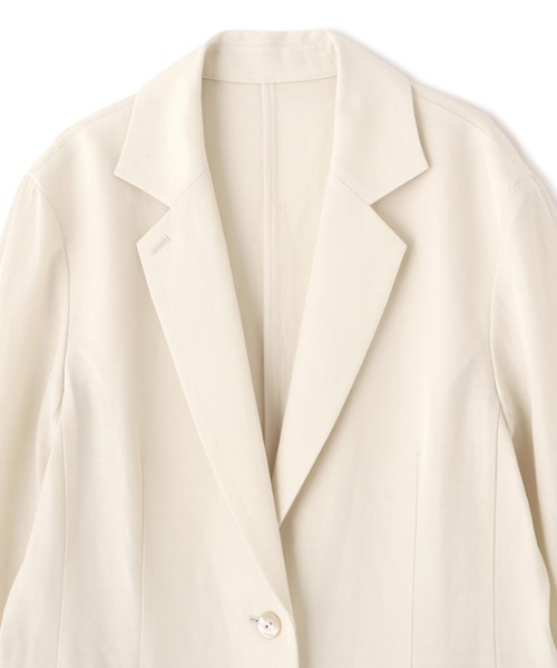 ETRE TOKYO(エトレトウキョウ)の「SANTEトリアセリネンエアリージャケット(テーラードジャケット・レディース・ネイビー/アイボリー/ブラック・S/M)」の21枚目の写真
