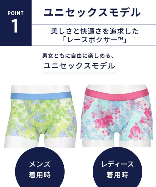 WACOAL MEN(ワコールメン)の「「レースボクサー」 ボクサーパンツ ユニセックス(ボクサーパンツ・レディース・グリーン/イエロー/ネイビー/サックスブルー・M/S/L)」の11枚目の写真