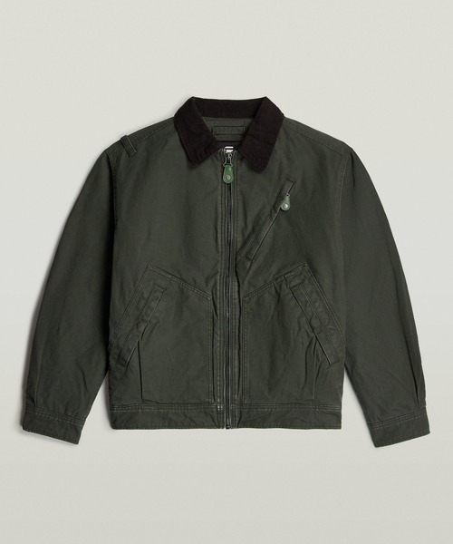 G-STAR(ジースター)の「DUTY CANVAS TRUCKER JACKET/ヴィンテージライクウォッシュド加工ジップアップトラッカーダックキャンバスブルゾン(ブルゾン・メンズ・ブラウン系その他/ブラック系その他・X-SMALL/X-LARGE/LARGE/MEDIUM/SMALL)」の3枚目の写真