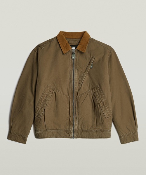 G-STAR(ジースター)の「DUTY CANVAS TRUCKER JACKET/ヴィンテージライクウォッシュド加工ジップアップトラッカーダックキャンバスブルゾン(ブルゾン・メンズ・ブラウン系その他/ブラック系その他・X-SMALL/X-LARGE/LARGE/MEDIUM/SMALL)」の4枚目の写真