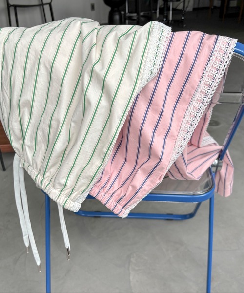 PILIT（ピリット）の「サイドレースストライプパジャマパンツ（その他パンツ・レディース・アイボリー/ピンク・MEDIUM）」の12枚目の写真