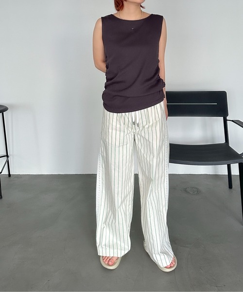 PILIT（ピリット）の「サイドレースストライプパジャマパンツ（その他パンツ・レディース・アイボリー/ピンク・MEDIUM）」の16枚目の写真