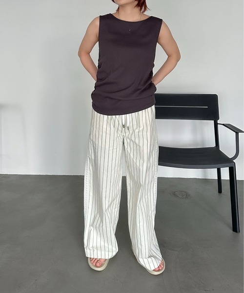 PILIT（ピリット）の「サイドレースストライプパジャマパンツ（その他パンツ・レディース・アイボリー/ピンク・MEDIUM）」の14枚目の写真