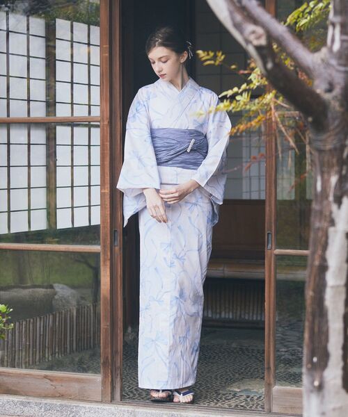 Maison de FLEUR（メゾンドフルール）の「リボン浴衣（浴衣・レディース・ブルー/ピンク・FREE）」の15枚目の写真