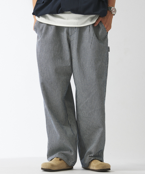 JOURNAL STANDARD relume（ジャーナルスタンダード　レリューム）の「10オンス デニム＆ヒッコリー ”レイジー” ペインターパンツ（デニムパンツ・メンズ・ネイビー/コバルトブルー/ブラック系その他/ベージュ・SMALL/MEDIUM/LARGE）」の21枚目の写真