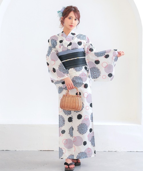 美品 浴衣セット 白系 帯付きZOZOTOWN購入1回着用★送料無料★ 美品 浴衣セット 白系 帯付きZOZOTOWN購入1回着用☆送料無料