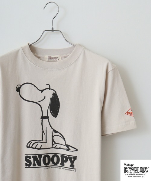 PEANUTS(ピーナッツ)の「PEAUTS ピグメントプリントTシャツ(Tシャツ/カットソー・メンズ・アイボリー系1/アイボリー系/アイボリー/オレンジ/オレンジ系/サックスブルー系/アイボリー系2/サックスブルー/ブラック/ブラック系・M/L/S/LL)」の5枚目の写真