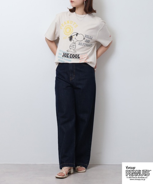 PEANUTS(ピーナッツ)の「PEAUTS ピグメントプリントTシャツ(Tシャツ/カットソー・メンズ・アイボリー系1/アイボリー系/アイボリー/オレンジ/オレンジ系/サックスブルー系/アイボリー系2/サックスブルー/ブラック/ブラック系・M/L/S/LL)」の15枚目の写真