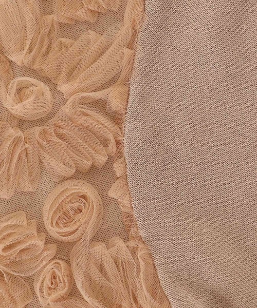 le.coeur blanc（ルクールブラン）の「《手洗い可能》チュール刺繍Vネックカーディガン（カーディガン/ボレロ・レディース・ブラック/ピンクベージュ/アイボリー/グレー/ブラウン/ベージュ・38）」の15枚目の写真