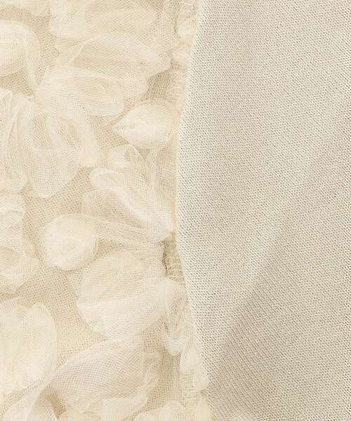 le.coeur blanc（ルクールブラン）の「《手洗い可能》チュール刺繍Vネックカーディガン（カーディガン/ボレロ・レディース・ブラック/ピンクベージュ/アイボリー/グレー/ブラウン/ベージュ・38）」の16枚目の写真