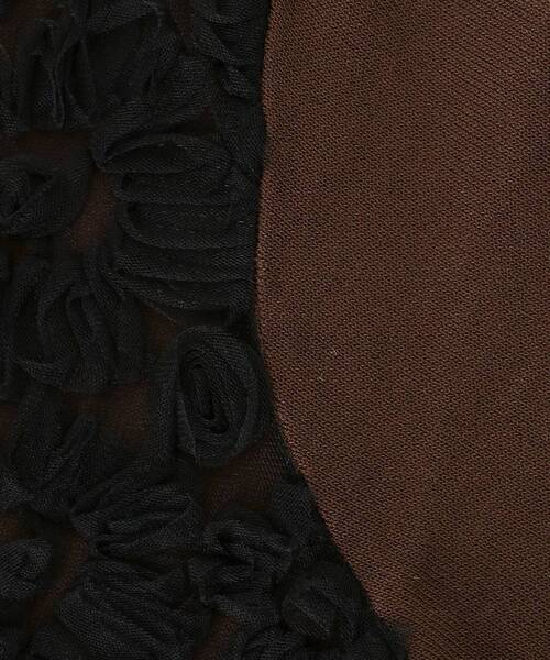 le.coeur blanc（ルクールブラン）の「《手洗い可能》チュール刺繍Vネックカーディガン（カーディガン/ボレロ・レディース・ブラック/ピンクベージュ/アイボリー/グレー/ブラウン/ベージュ・38）」の18枚目の写真