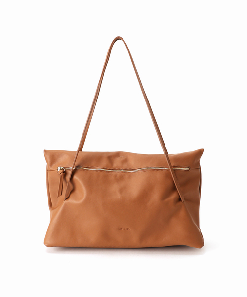 arron（アローン）の「【arron/ アロン】soft leather bag（ハンドバッグ・レディース・キャメル/ブラック・FREE）」の6枚目の写真