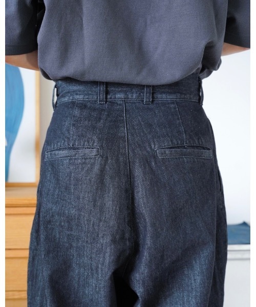 ZOZOMARKET（ゾゾマーケット）の「ZOZOMARKET by idaka-タックコクーンワイドデニム（デニムパンツ・メンズ・ブラック・マルチサイズ）」の7枚目の写真