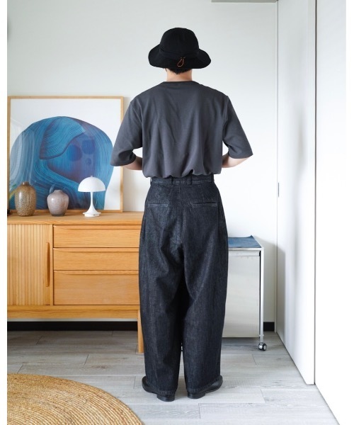 ZOZOMARKET（ゾゾマーケット）の「ZOZOMARKET by idaka-タックコクーンワイドデニム（デニムパンツ・メンズ・ブラック・マルチサイズ）」の11枚目の写真