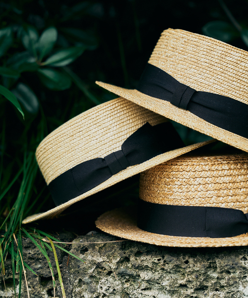 417 EDIFICE（フォーワンセブンエディフィス）の「田中帽子店 417別注 カンカン帽（ハット・メンズ・アイボリー・MEDIUM/LARGE）」の4枚目の写真