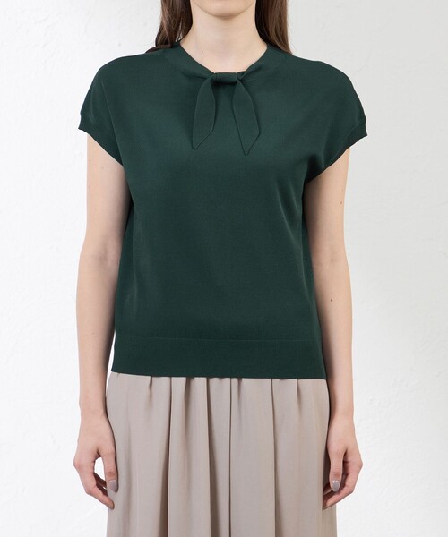 amaca(アマカ)の「リボンニット(ニット/セーター・レディース・ダークネイビー/グリーン系その他・38)」の7枚目の写真