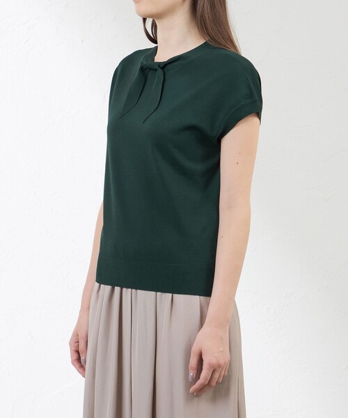 amaca(アマカ)の「リボンニット(ニット/セーター・レディース・ダークネイビー/グリーン系その他・38)」の8枚目の写真