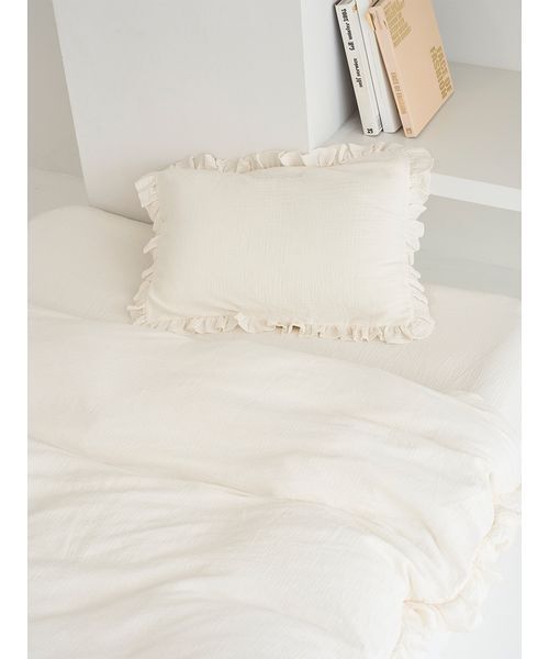 Sleep】ダブルガーゼフリル ピローケース（寝具）｜gelato pique Sleep