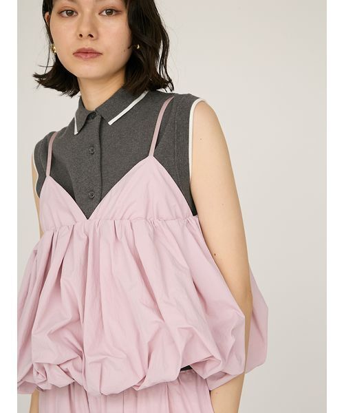 emmi(エミ)の「ナイロンバルーンビスチェ(その他トップス・レディース・ブラウン/ピンク・F)」の3枚目の写真