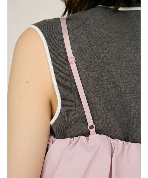 emmi(エミ)の「ナイロンバルーンビスチェ(その他トップス・レディース・ブラウン/ピンク・F)」の8枚目の写真