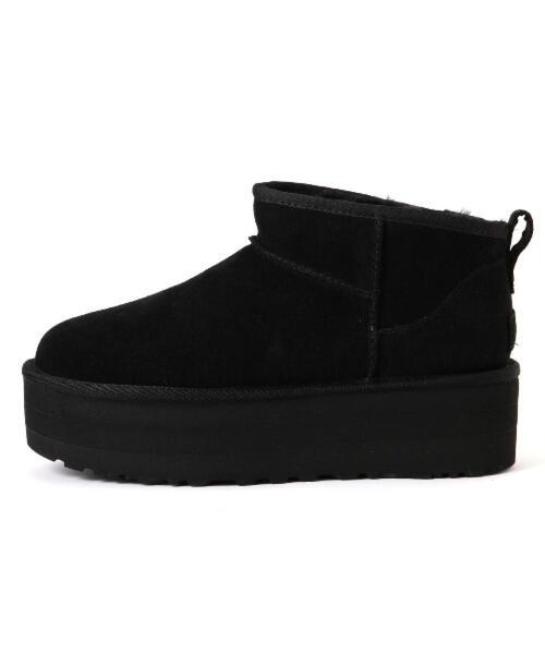 UGG(アグ)の「UGG/アグ/Classic Ultra Mini Platform/1135092(ブーツ・レディース・ブラック/ベージュ・7/8/6)」の1枚目の写真