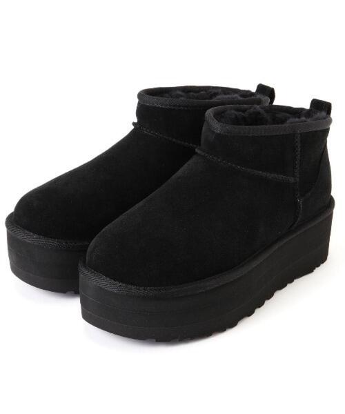 UGG(アグ)の「UGG/アグ/Classic Ultra Mini Platform/1135092(ブーツ・レディース・ブラック/ベージュ・7/8/6)」の3枚目の写真