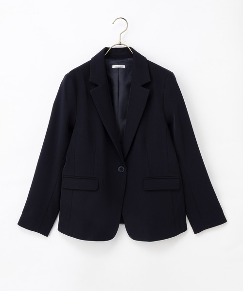 Honeys（ハニーズ）の「【ストレッチ・マシンウォッシャブル・イージーケア】１つ釦テーラードジャケット（テーラードジャケット・レディース・ネイビー/ブラック/ヘザーチャコール/ダークベージュ・M/S/L/LL/3L）」の15枚目の写真