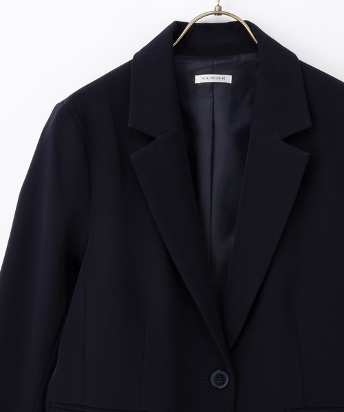 Honeys（ハニーズ）の「【ストレッチ・マシンウォッシャブル・イージーケア】１つ釦テーラードジャケット（テーラードジャケット・レディース・ネイビー/ブラック/ヘザーチャコール/ダークベージュ・M/S/L/LL/3L）」の16枚目の写真