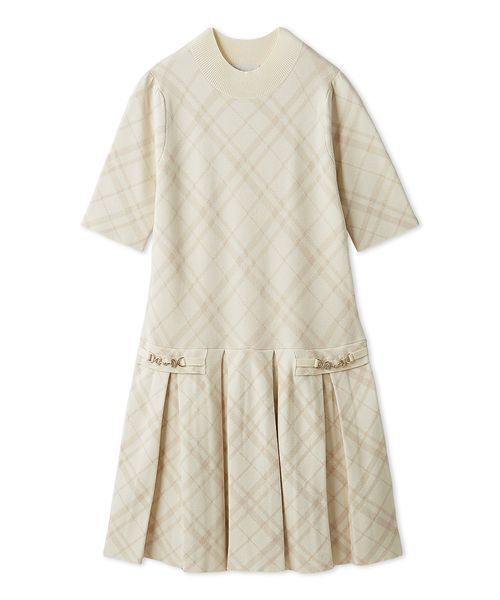 CELFORD（セルフォード）の「プリーツニットワンピース（ワンピース・レディース・ブラック/チェック/ライトピンク・38/36）」の9枚目の写真