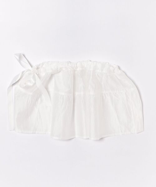 THE HITSS(ヒッツ)の「フリル リボン シフォン レイヤード ラップスカート(スカート・レディース・ホワイト/ブラック・FREE)」の18枚目の写真