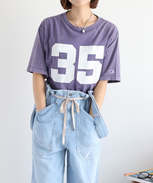 Champion(チャンピオン)の「【Champion】SHORT SLEEVE TEE(Tシャツ/カットソー・レディース・オレンジ/ミント/パープル・M)」の3枚目の写真