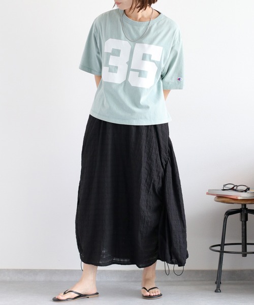 Champion(チャンピオン)の「【Champion】SHORT SLEEVE TEE(Tシャツ/カットソー・レディース・オレンジ/ミント/パープル・M)」の2枚目の写真