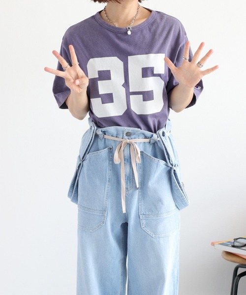 Champion(チャンピオン)の「【Champion】SHORT SLEEVE TEE(Tシャツ/カットソー・レディース・オレンジ/ミント/パープル・M)」の4枚目の写真