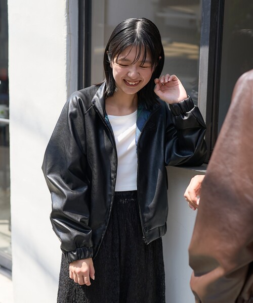 UMBRO × FREAK'S STORE/アンブロ 別注 LEATHERETTE STAND COLLAR
