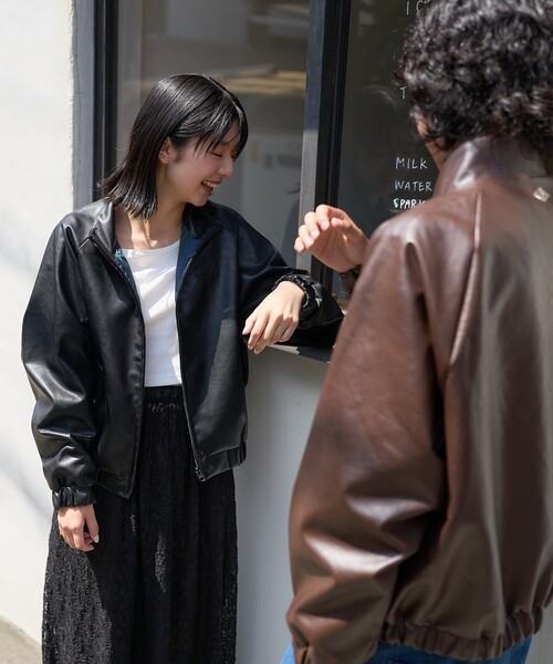 UMBRO × FREAK'S STORE/アンブロ 別注 LEATHERETTE STAND COLLAR