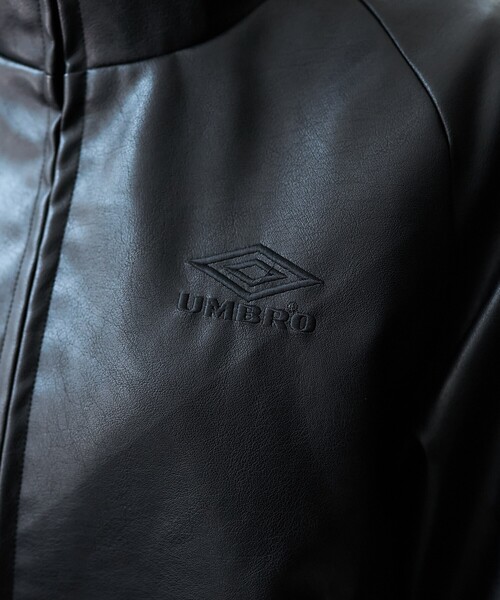 UMBRO/アンブロ レザージャケット　ブルゾン　ライダース　ブラック　黒 UMBRO/アンブロ レザージャケット ブルゾン ライダース ブラック