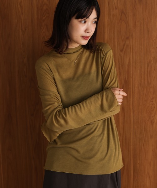 Bou Jeloud（ブージュルード）の「シアーボトルインナー（Tシャツ/カットソー・レディース・ブラック/ブラウン/オフホワイト/ブルー/マスタード・FREE）」の15枚目の写真