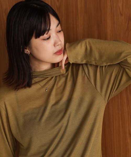 Bou Jeloud（ブージュルード）の「シアーボトルインナー（Tシャツ/カットソー・レディース・ブラック/ブラウン/オフホワイト/ブルー/マスタード・FREE）」の16枚目の写真