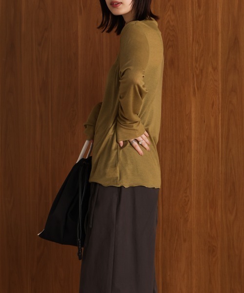 Bou Jeloud（ブージュルード）の「シアーボトルインナー（Tシャツ/カットソー・レディース・ブラック/ブラウン/オフホワイト/ブルー/マスタード・FREE）」の18枚目の写真