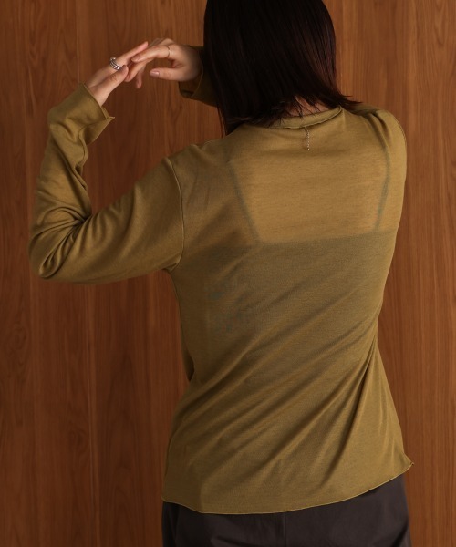 Bou Jeloud（ブージュルード）の「シアーボトルインナー（Tシャツ/カットソー・レディース・ブラック/ブラウン/オフホワイト/ブルー/マスタード・FREE）」の20枚目の写真