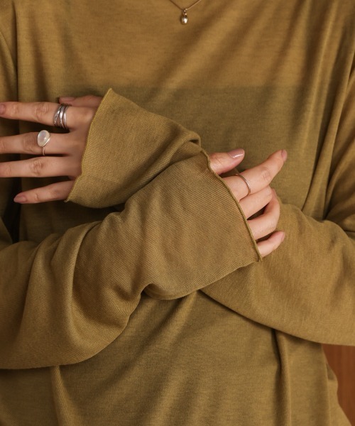 Bou Jeloud（ブージュルード）の「シアーボトルインナー（Tシャツ/カットソー・レディース・ブラック/ブラウン/オフホワイト/ブルー/マスタード・FREE）」の22枚目の写真