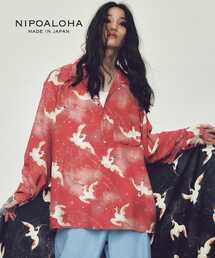 NIPOALOHA（ニポアロハ）の「【NIPOALOHA】"朱鷺-TOKI" LONG SLEEVE SHIRT（シャツ/ブラウス）」