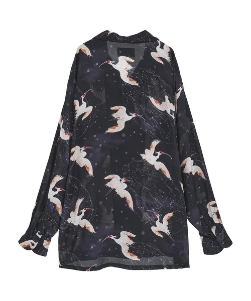 NIPOALOHA（ニポアロハ）の「【NIPOALOHA】"朱鷺-TOKI" LONG SLEEVE SHIRT（シャツ/ブラウス・レディース・ブラック/レッド・MEDIUM/SMALL）」の16枚目の写真