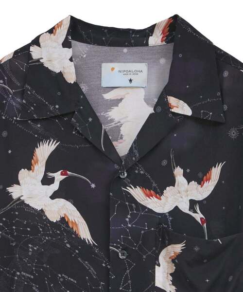 NIPOALOHA（ニポアロハ）の「【NIPOALOHA】"朱鷺-TOKI" LONG SLEEVE SHIRT（シャツ/ブラウス・レディース・ブラック/レッド・MEDIUM/SMALL）」の17枚目の写真