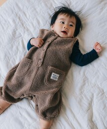 BEAMS mini | 【WEB限定】ベビー ボア オーバーオール 2025FW（70～80cm）(サロペット/オーバーオール)