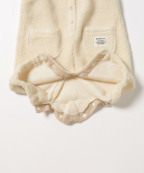 BEAMS mini（ビームスミニ）の「【WEB限定】ベビー ボア オーバーオール 2025FW（70～80cm）（サロペット/オーバーオール・キッズ・ホワイト系その他5/ブラウン系その他4・80/70）」の14枚目の写真