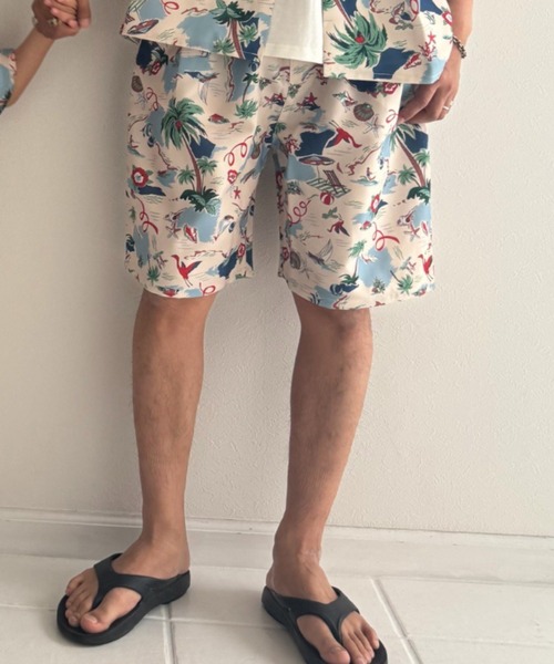 Fluffy BROTHERS(フラッフィーブラザーズ)の「ハーフパンツ(大人サイズ)(その他パンツ・メンズ・アイボリー/ブラック・M/L/XL)」の2枚目の写真