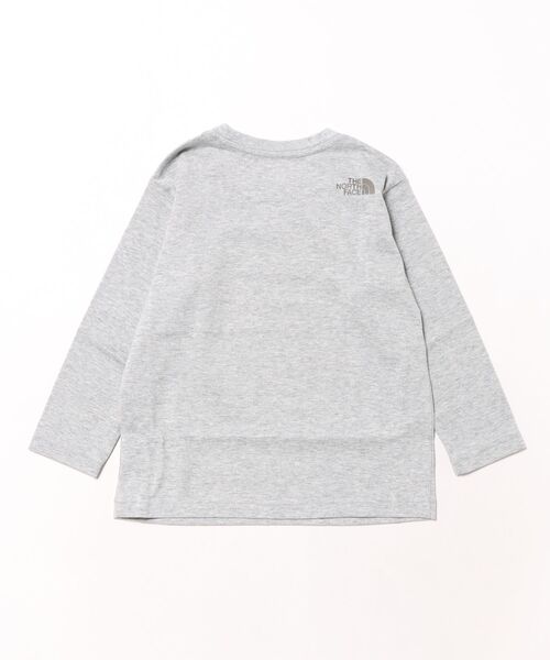 THE NORTH FACE(ザノースフェイス)の「THE NORTH FACE/ザ・ノース・フェイス T L/S SHIRETOKO T キッズ ロンT NTT82530ST(Tシャツ/カットソー・キッズ・ホワイト/ダークグレー/ミックスグレー・120cm/110cm/100cm)」の6枚目の写真