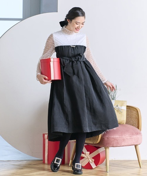 セール】ドットチュールタフタワンピース（ワンピース）｜Chesty