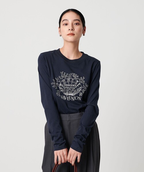 ヨウジヤマモト ファム 21SS リーフプリントロングスリーブTシャツ プリントTシャツ｜商品検索｜THE SHOP YOHJI YAMAMOTO